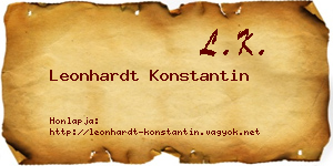 Leonhardt Konstantin névjegykártya