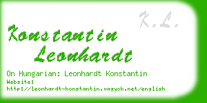 konstantin leonhardt business card